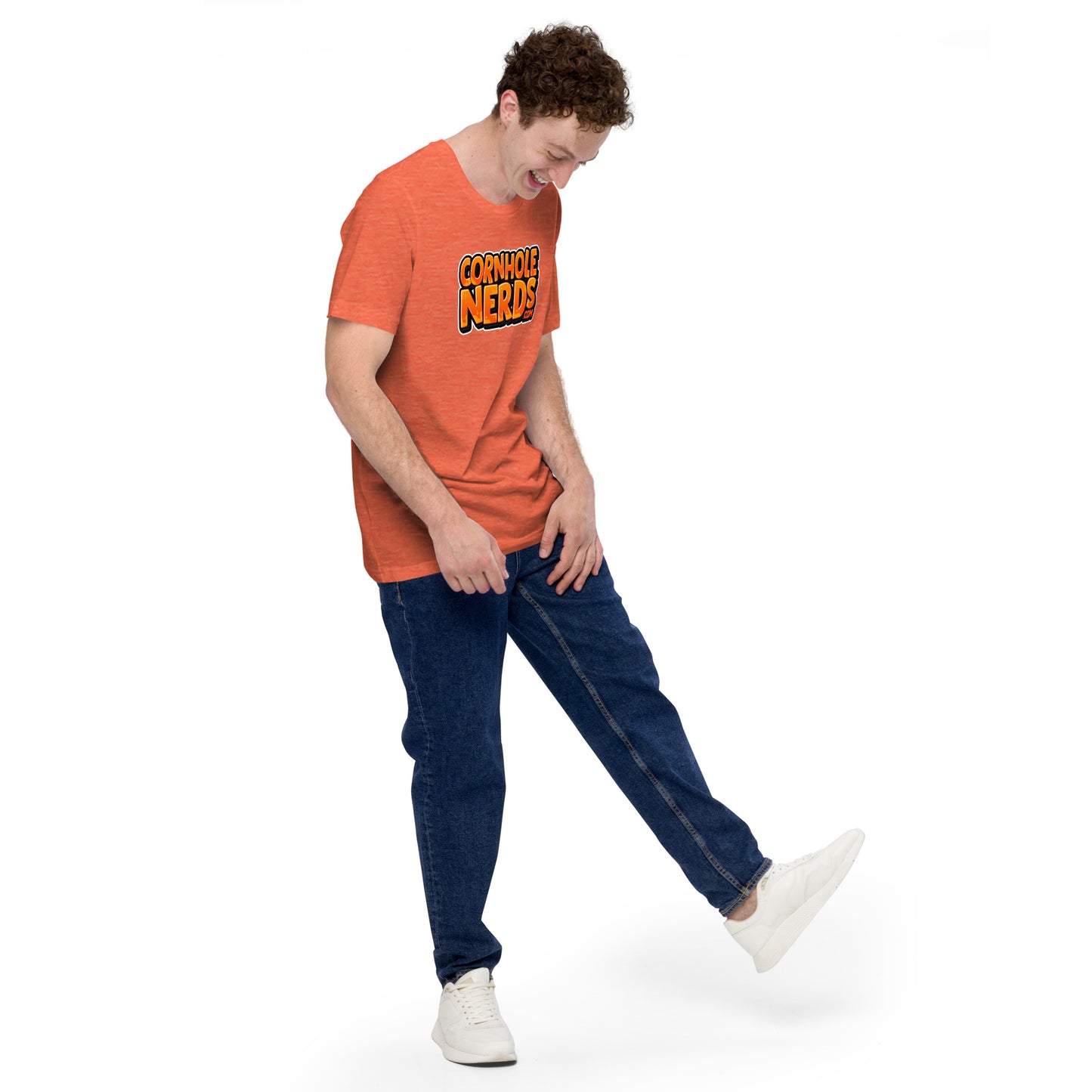 Cornhole Nerds orange logo Unisex t-shirt