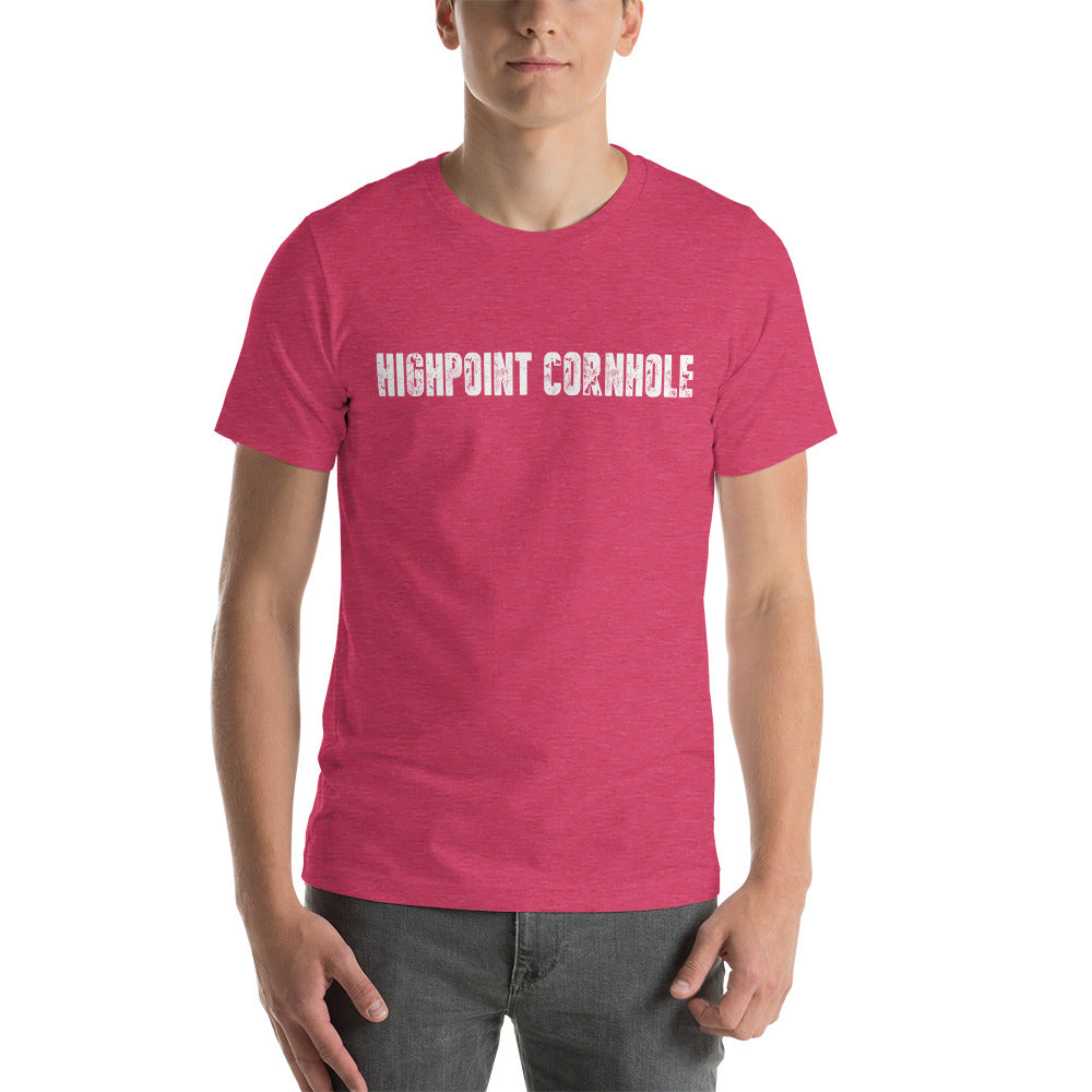 Highpoint Cornhole white lettered logo Unisex T-Shirt