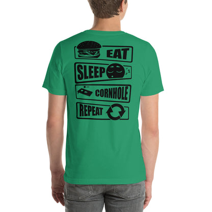 BCB eat sleep cornhole repeat  Unisex T-Shirt