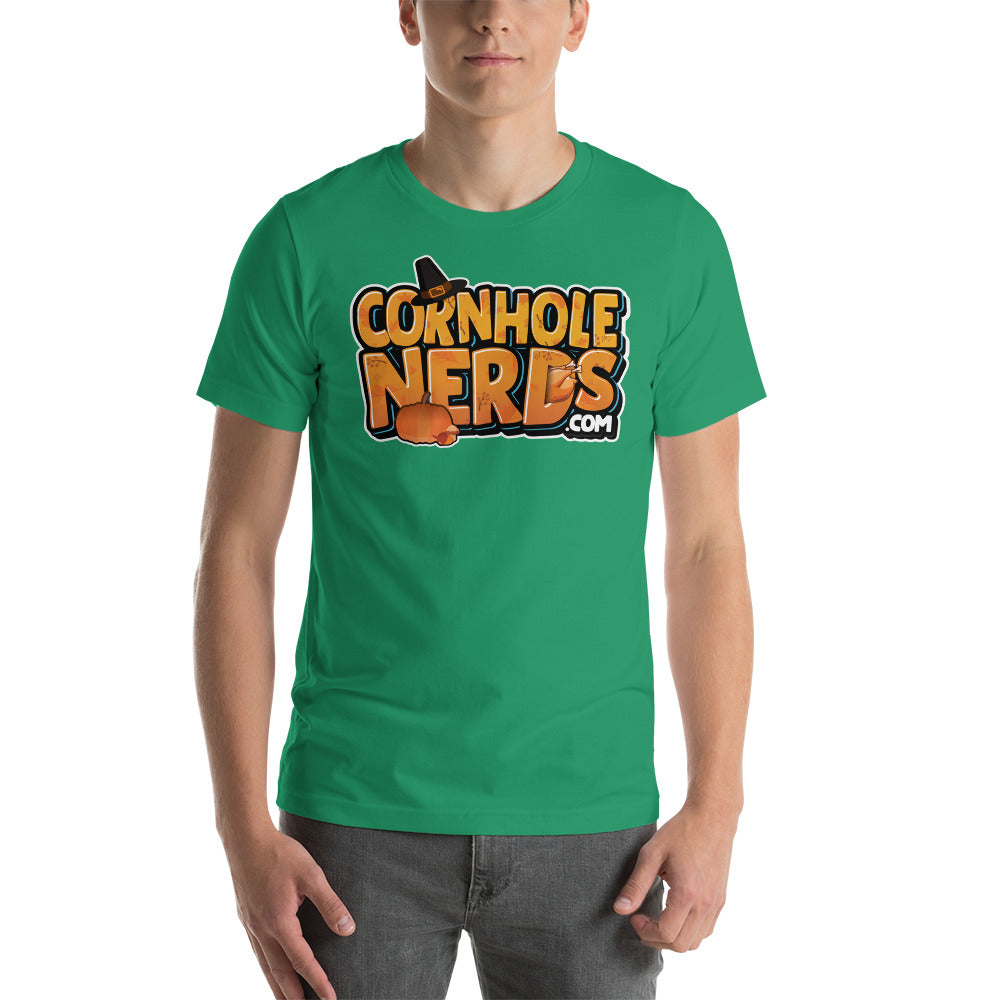 Cornhole Nerds Autumn Skies and Pumpkin Pies Unisex t-shirt