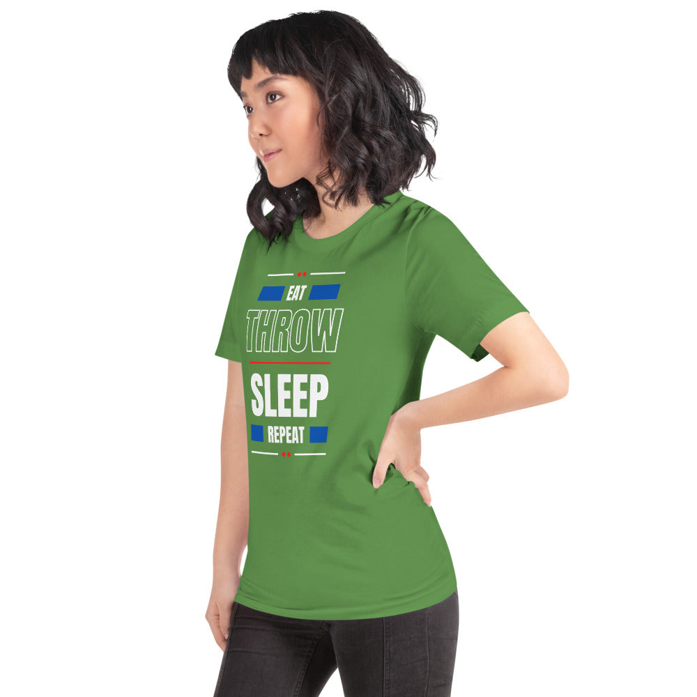 Eat Throw Sleep Repeat Unisex T-Shirt