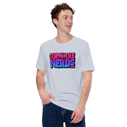 Cornhole Nerds Unisex t-shirt ombre logo