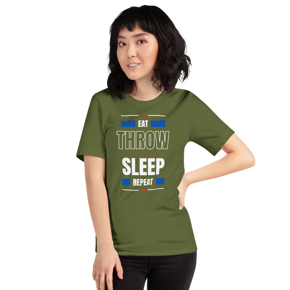 Eat Throw Sleep Repeat Unisex T-Shirt