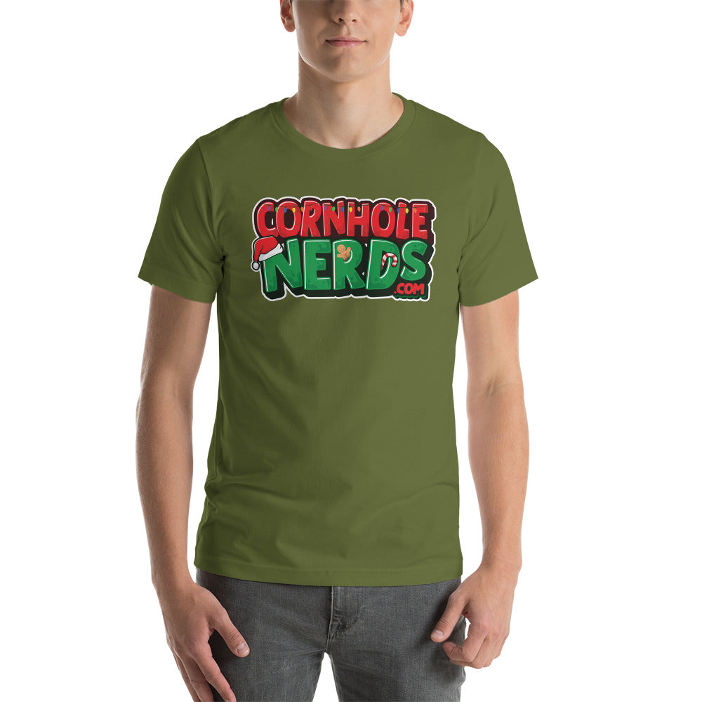 Cornhole Nerds Holly Jolly Christmas Unisex t-shirt