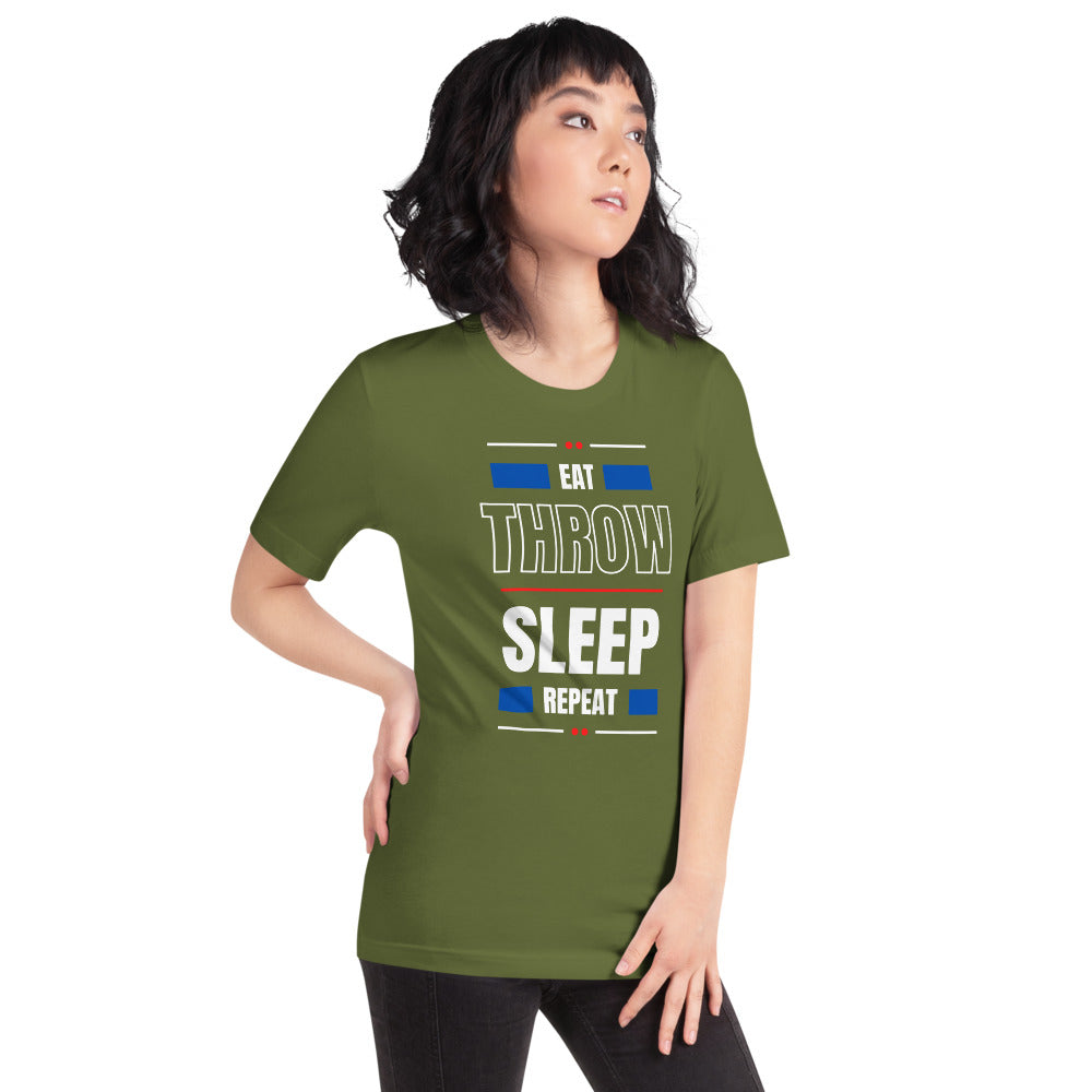 Eat Throw Sleep Repeat Unisex T-Shirt