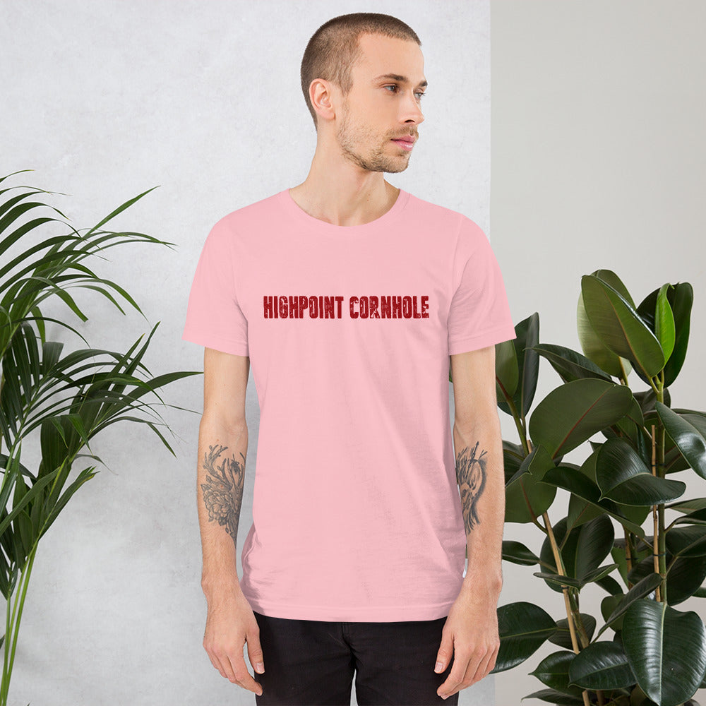 Highpoint Cornhole red lettered logo Unisex T-Shirt