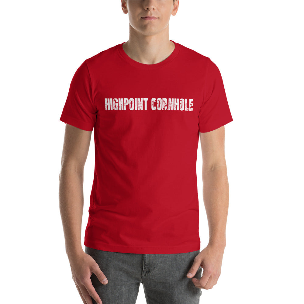Highpoint Cornhole white lettered logo Unisex T-Shirt