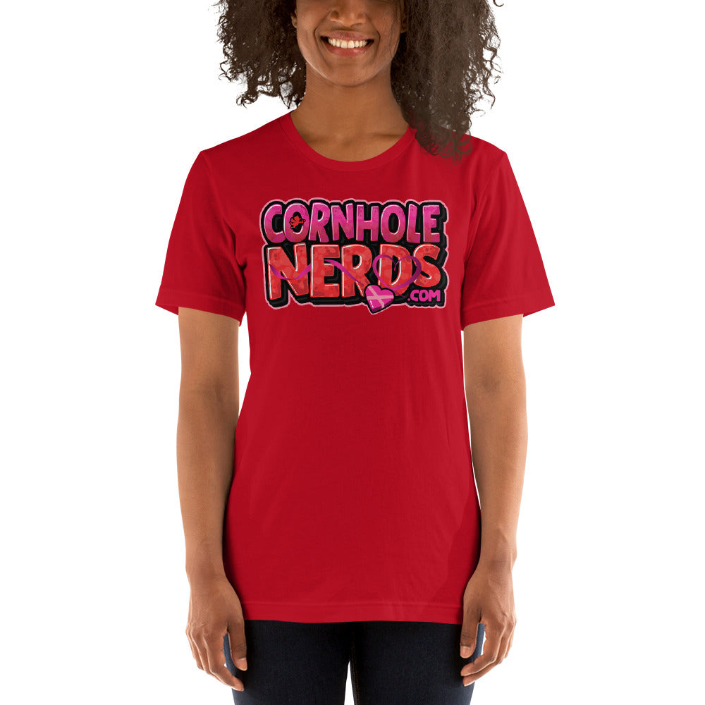Cornhole Nerds Heart Me Sideways Unisex t-shirt