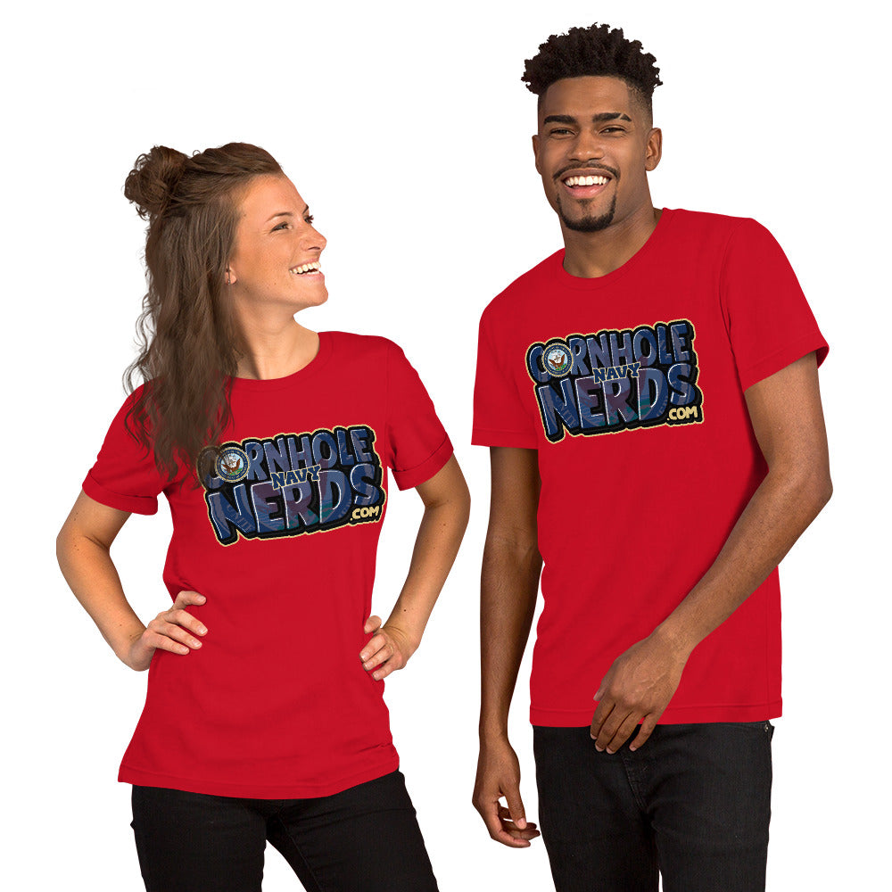 Cornhole Nerds Navy Unisex t-shirt