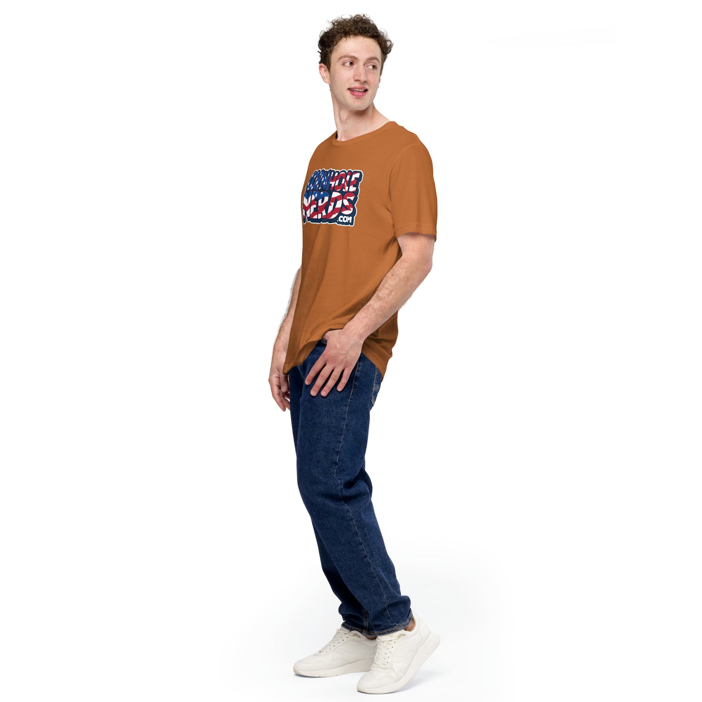 Cornhole Nerds Unisex t-shirt American flag logo