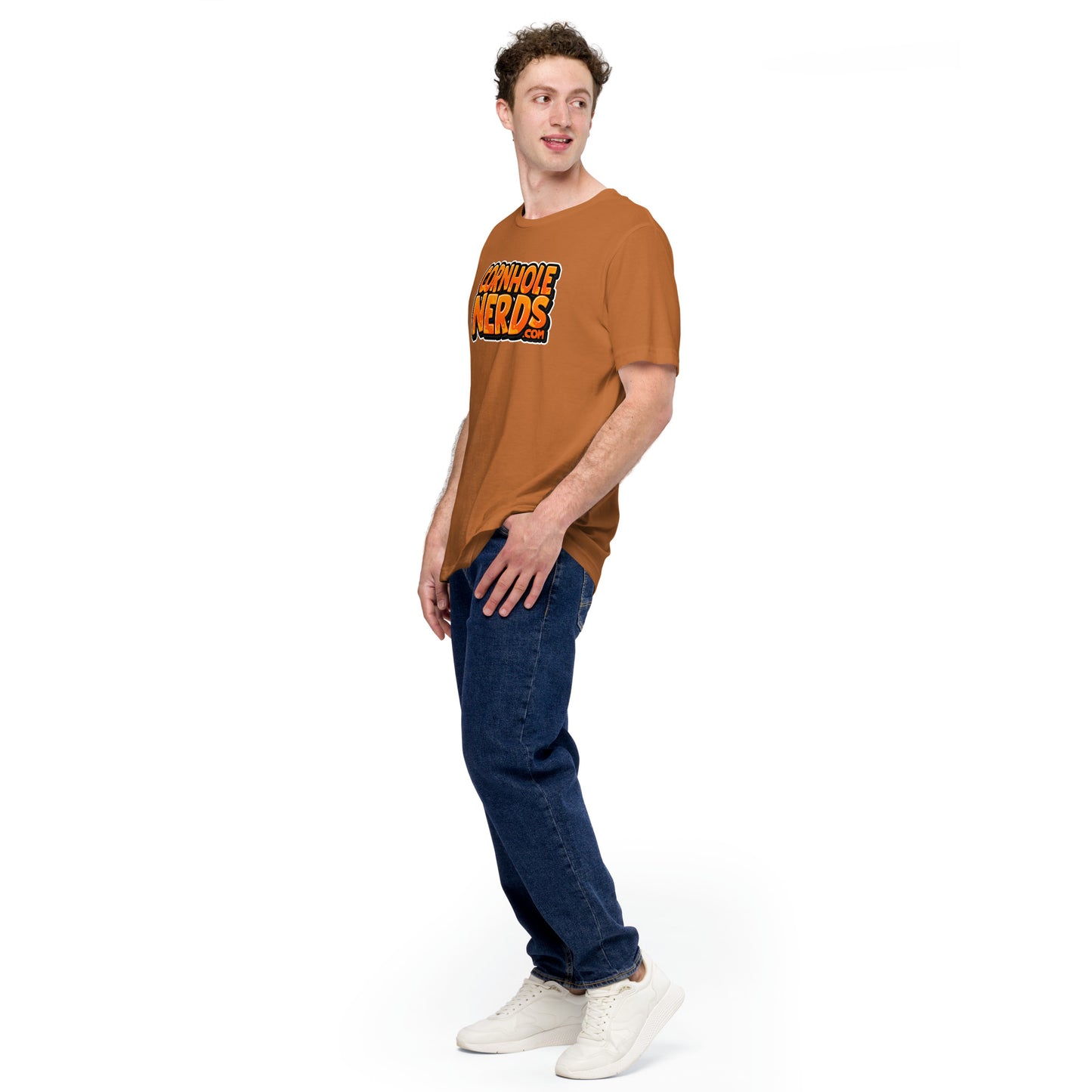 Cornhole Nerds orange logo Unisex t-shirt