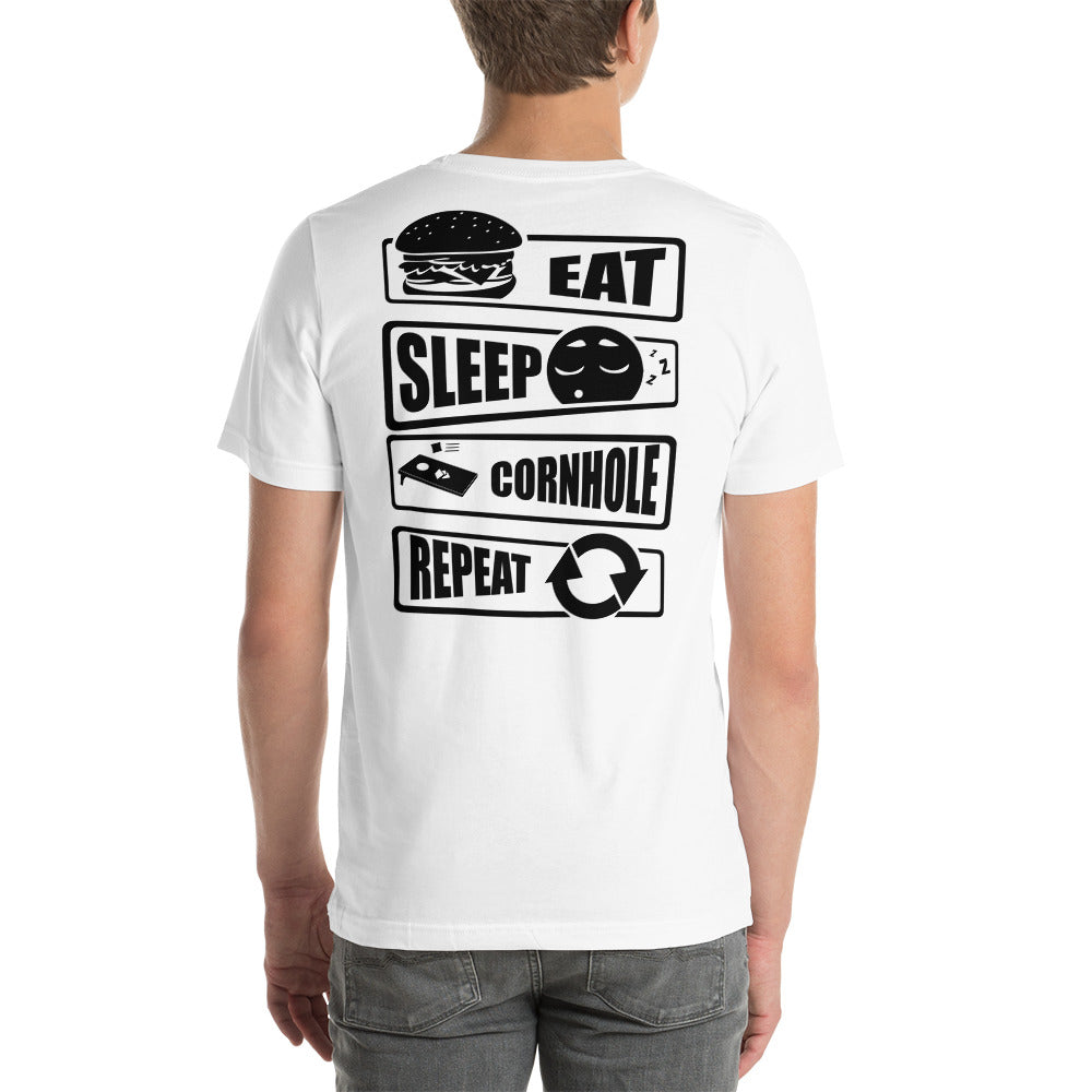 BCB eat sleep cornhole repeat  Unisex T-Shirt