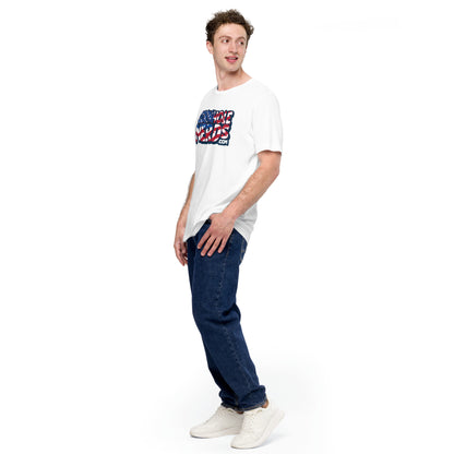 Cornhole Nerds Unisex t-shirt American flag logo