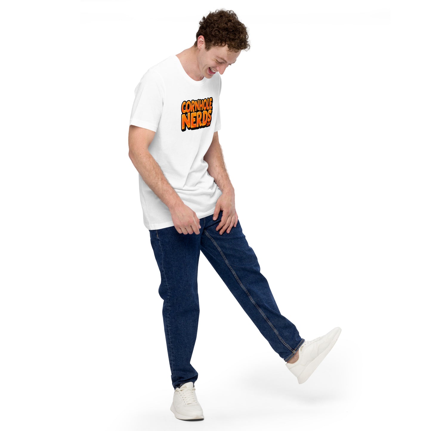 Cornhole Nerds orange logo Unisex t-shirt