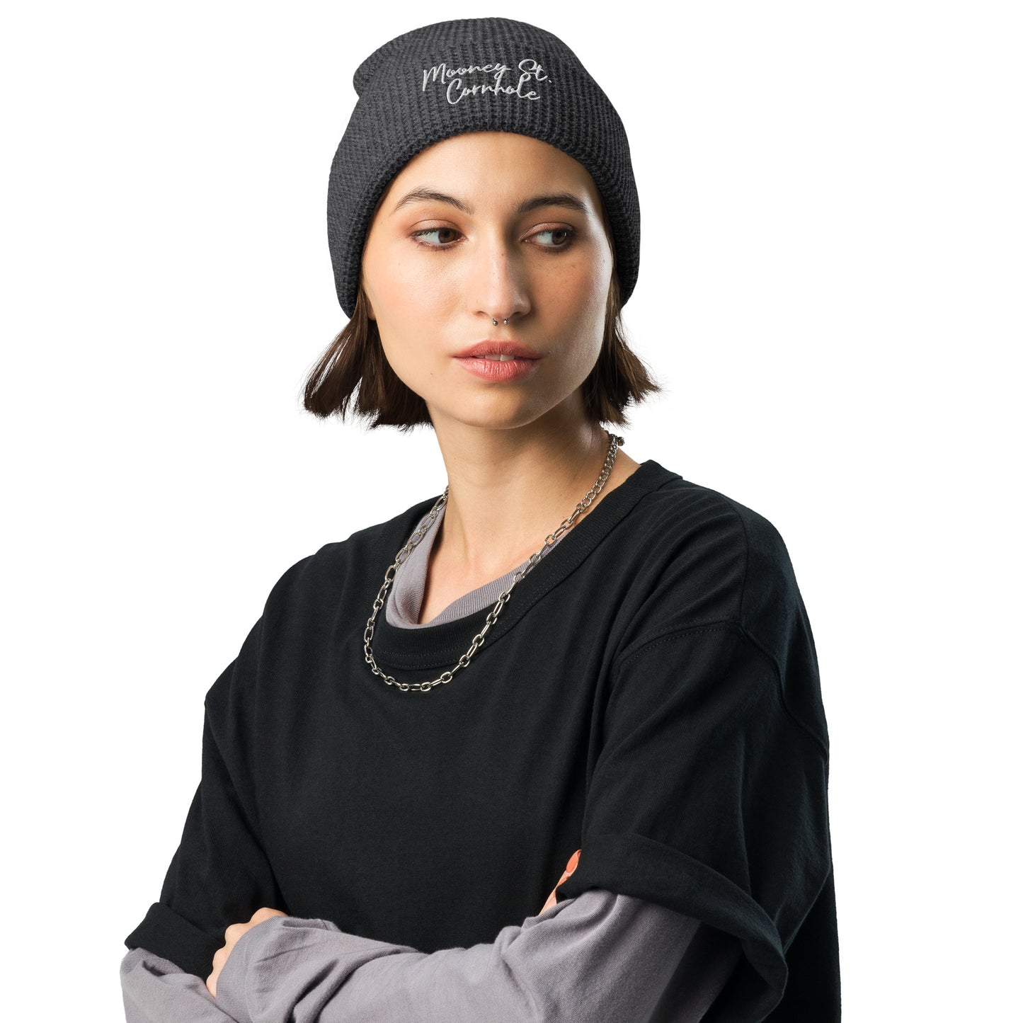 Mooney St. Cornhole Waffle beanie