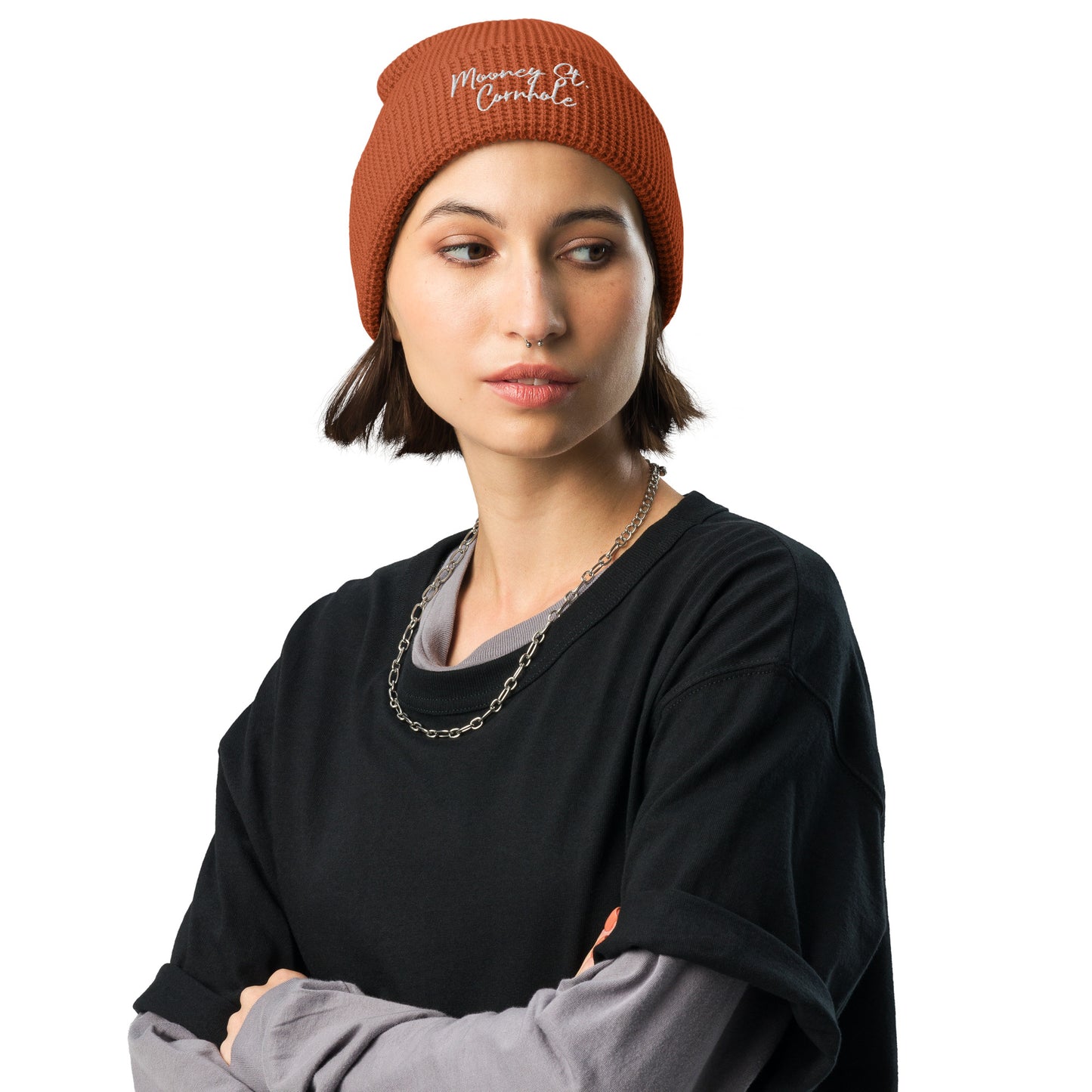 Mooney St. Cornhole Waffle beanie