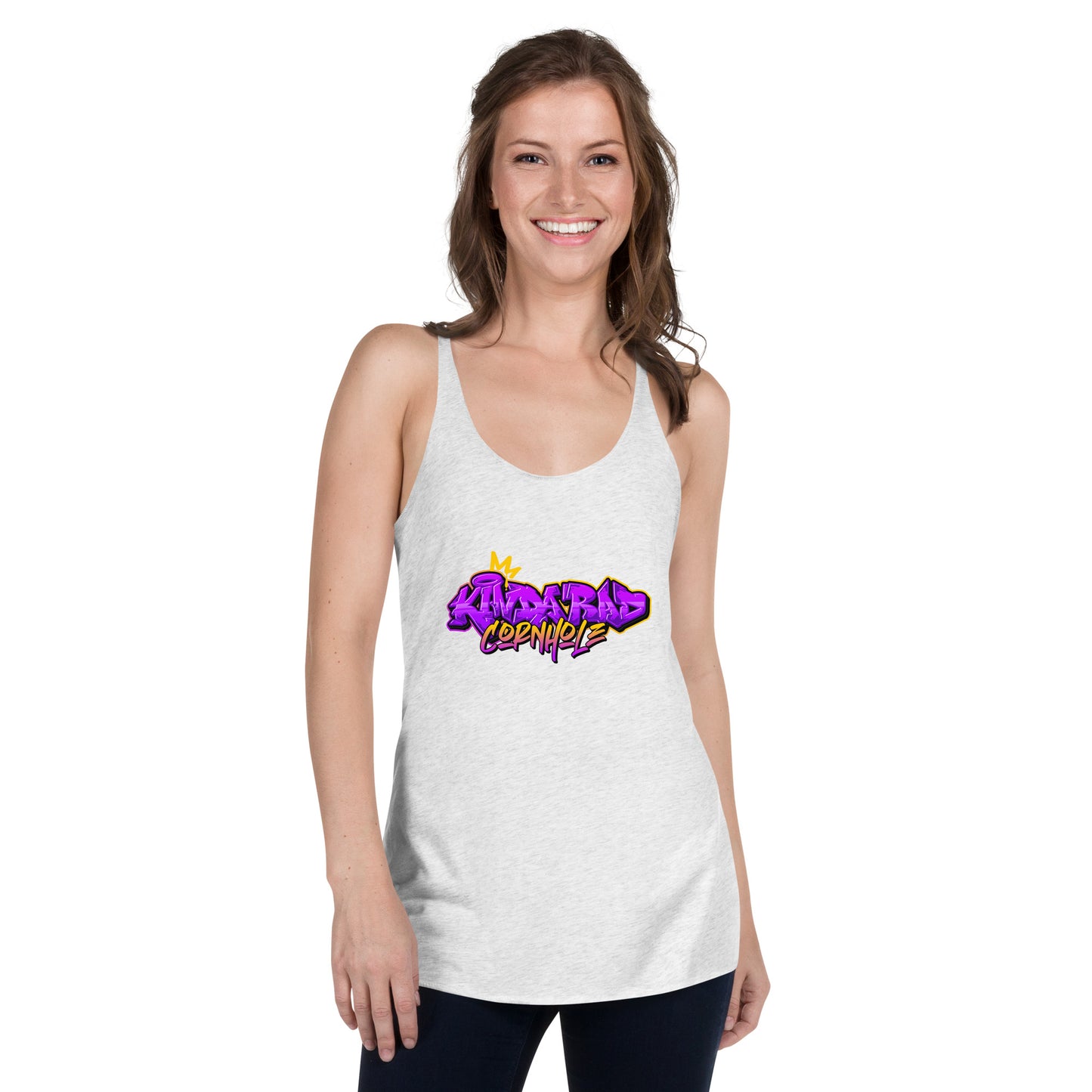 Kinda Rad Cornhole Women's Racerback Tank