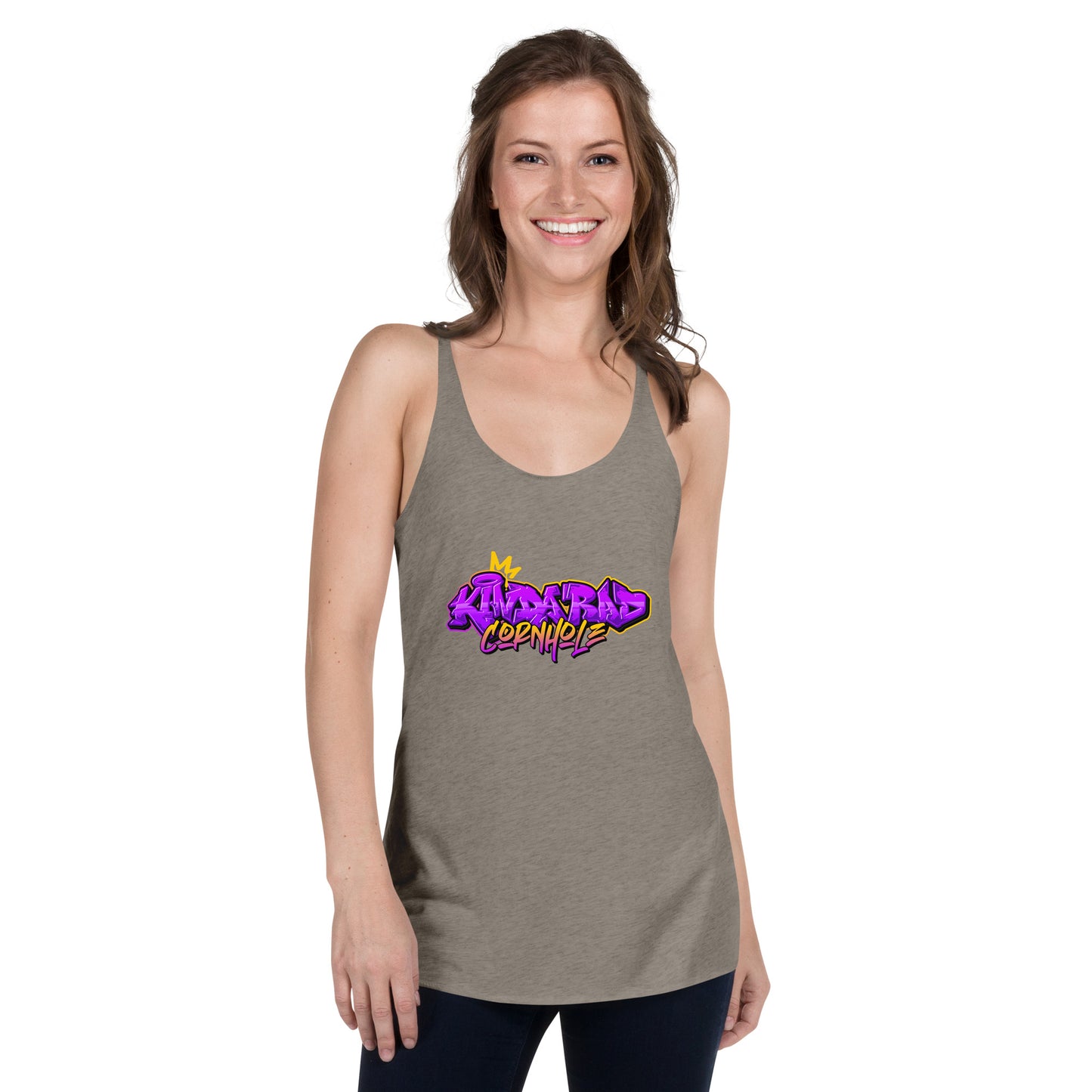 Kinda Rad Cornhole Women's Racerback Tank