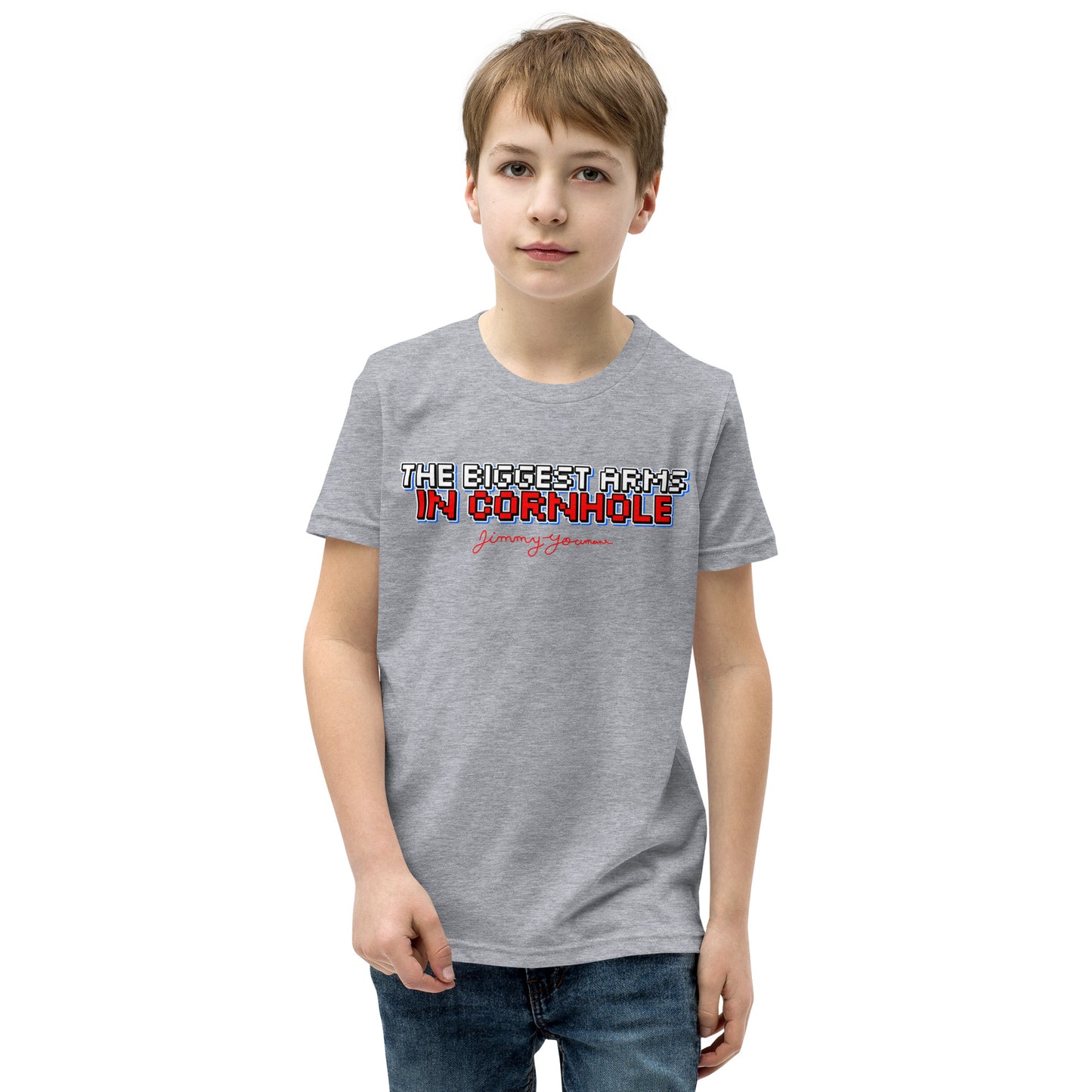 The Biggest Arms in Cornhole Youth Short Sleeve T-Shirt