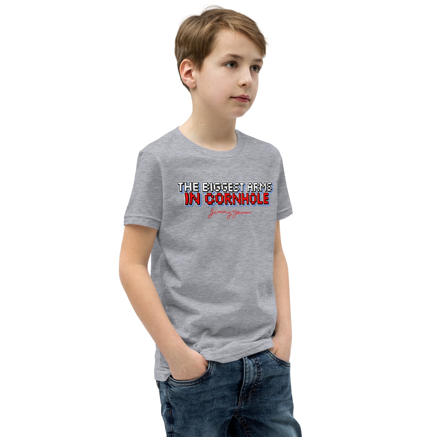 The Biggest Arms in Cornhole Youth Short Sleeve T-Shirt