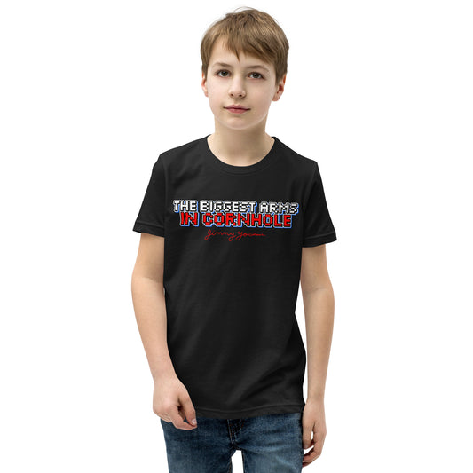 The Biggest Arms in Cornhole Youth Short Sleeve T-Shirt