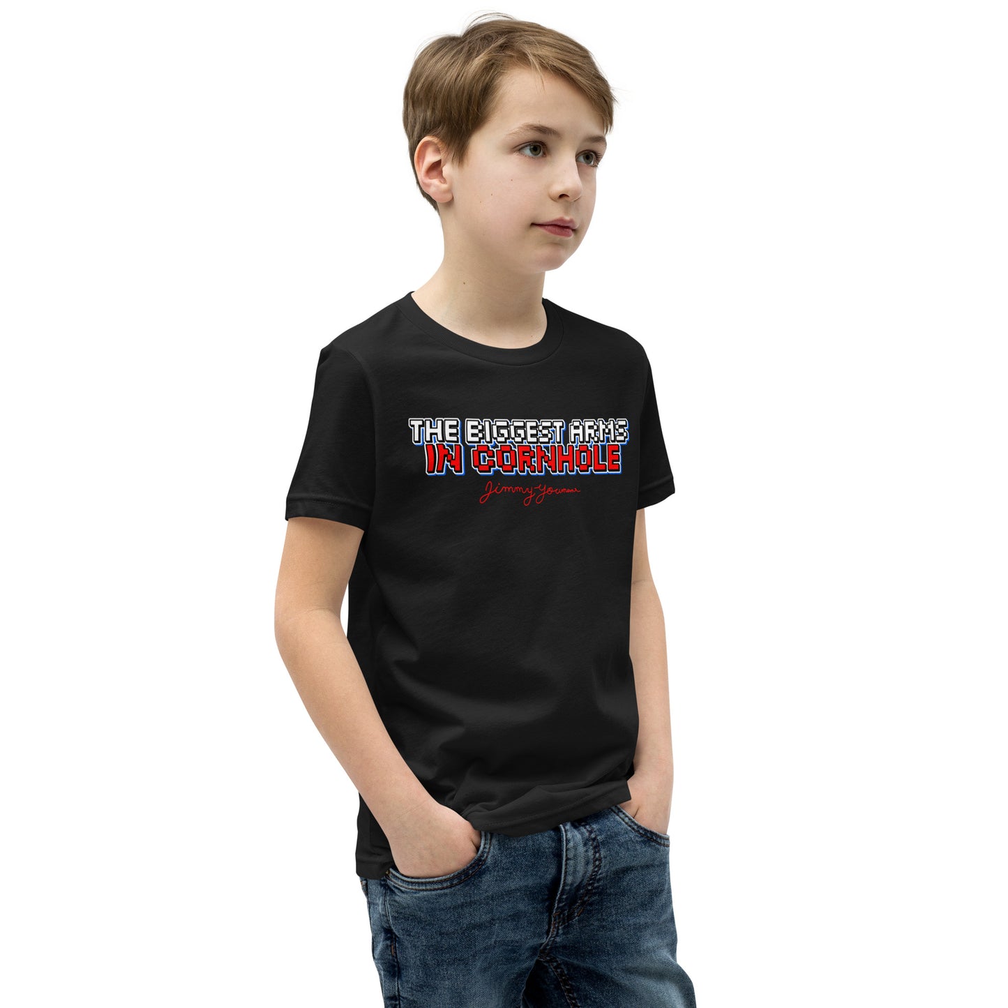 The Biggest Arms in Cornhole Youth Short Sleeve T-Shirt