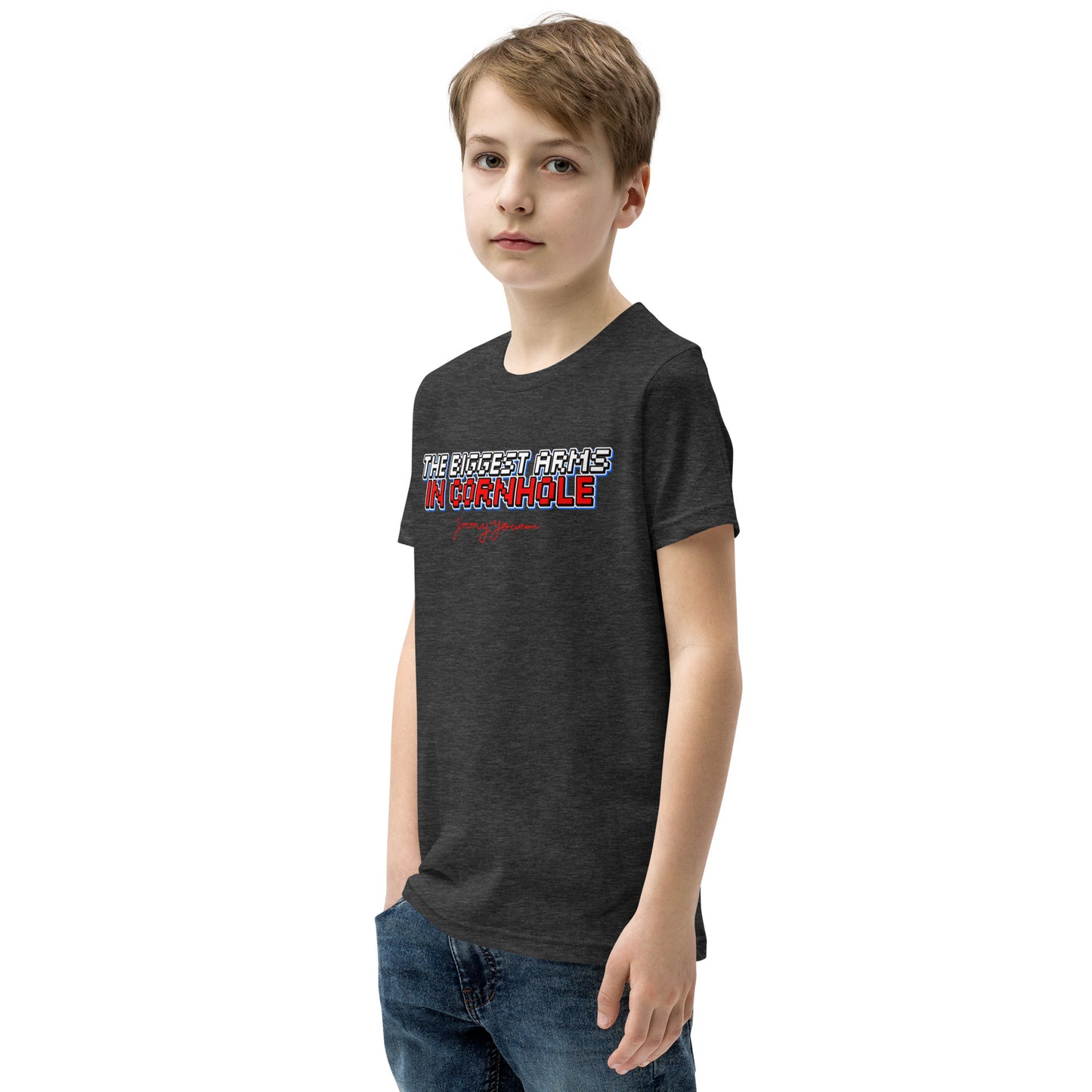 The Biggest Arms in Cornhole Youth Short Sleeve T-Shirt