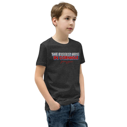 The Biggest Arms in Cornhole Youth Short Sleeve T-Shirt