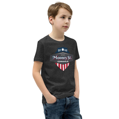 Mooney St. Cornhole Youth Short Sleeve T-Shirt