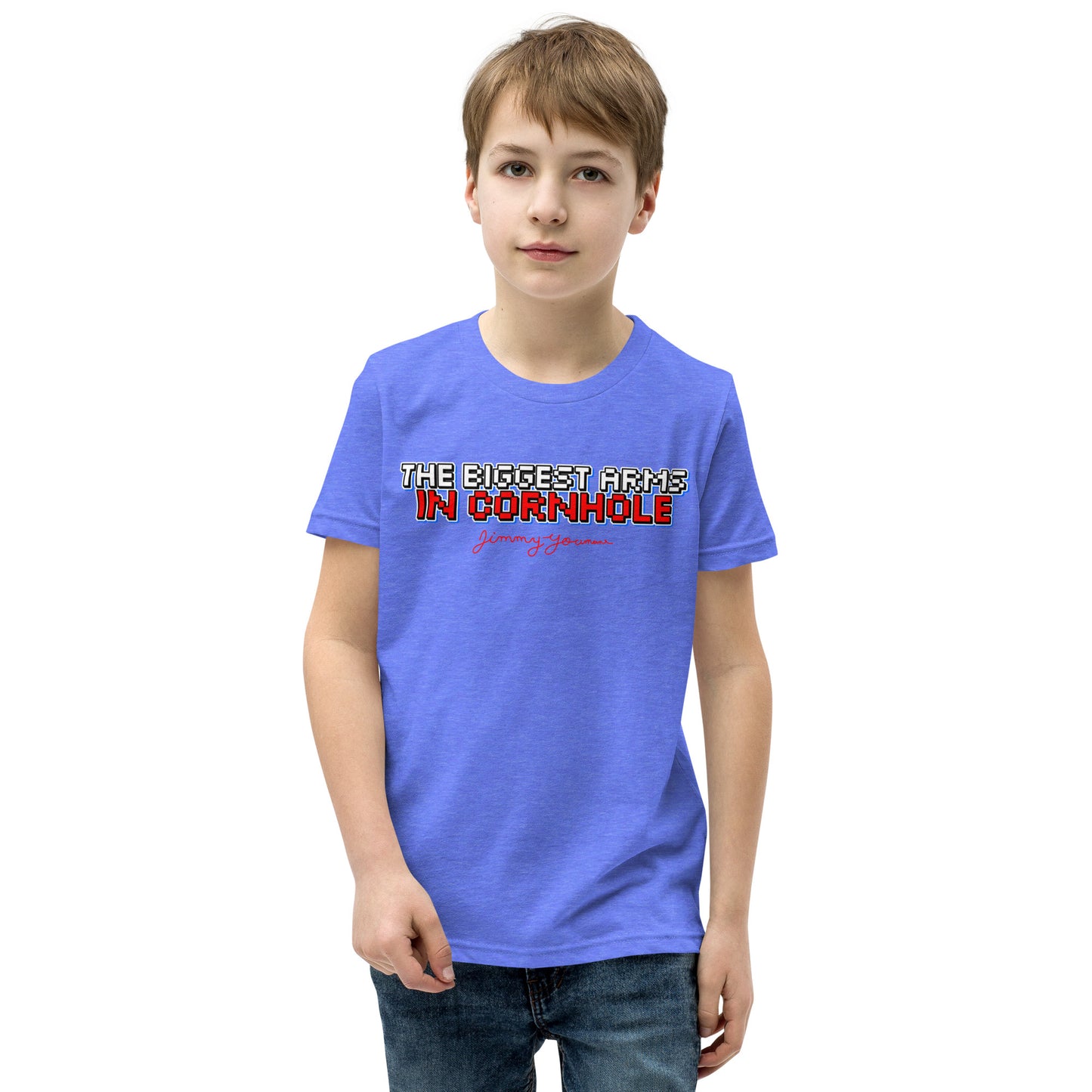 The Biggest Arms in Cornhole Youth Short Sleeve T-Shirt