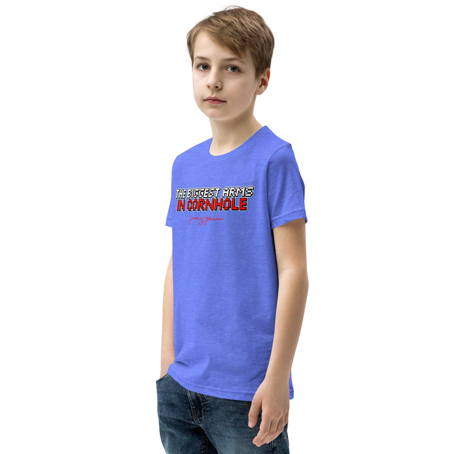 The Biggest Arms in Cornhole Youth Short Sleeve T-Shirt