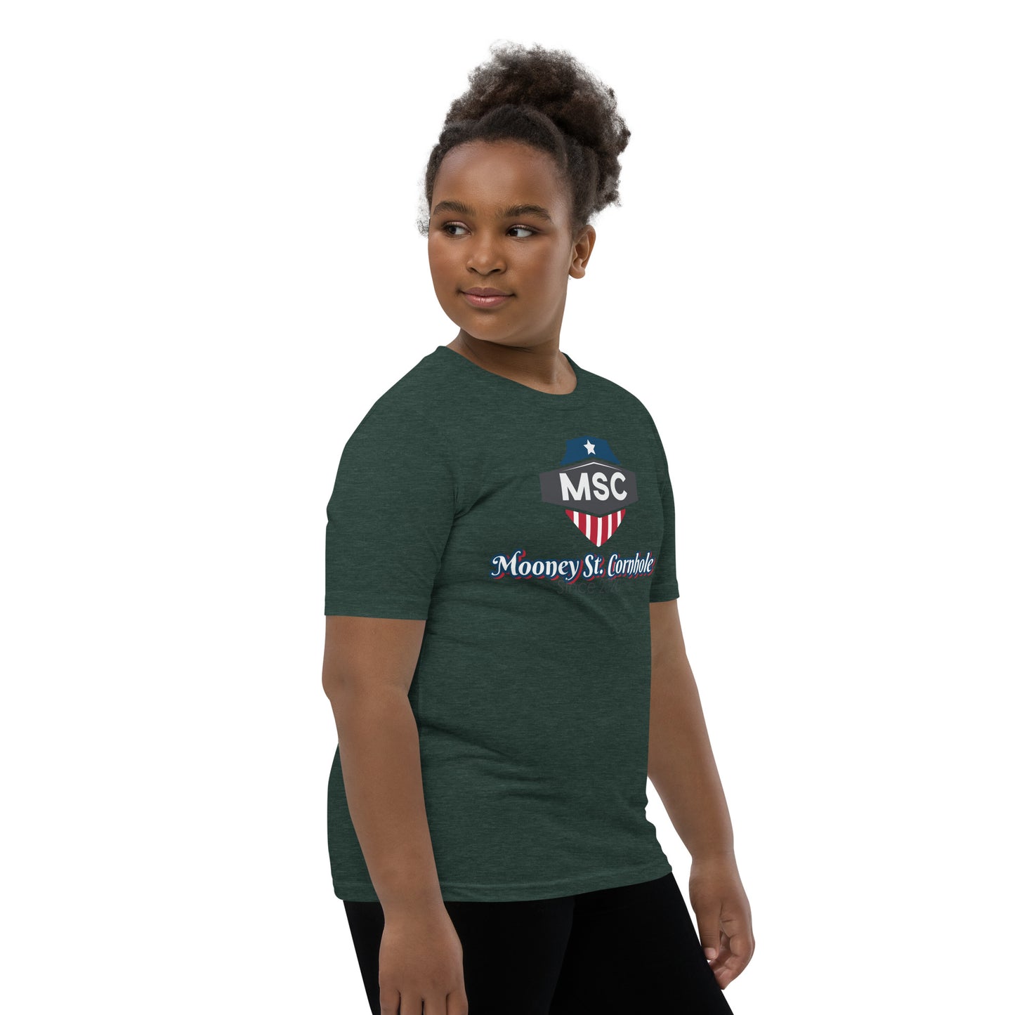 Mooney St. Cornhole Youth Short Sleeve T-Shirt