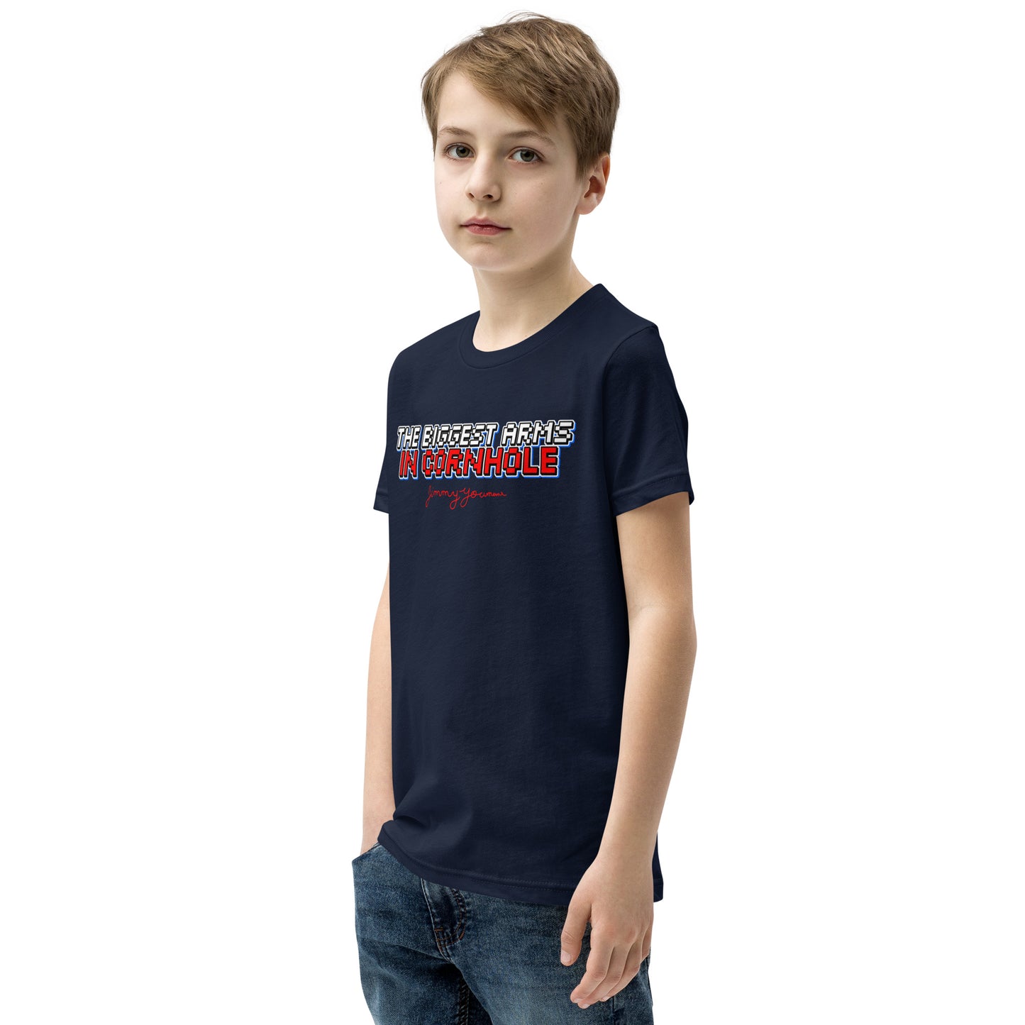 The Biggest Arms in Cornhole Youth Short Sleeve T-Shirt