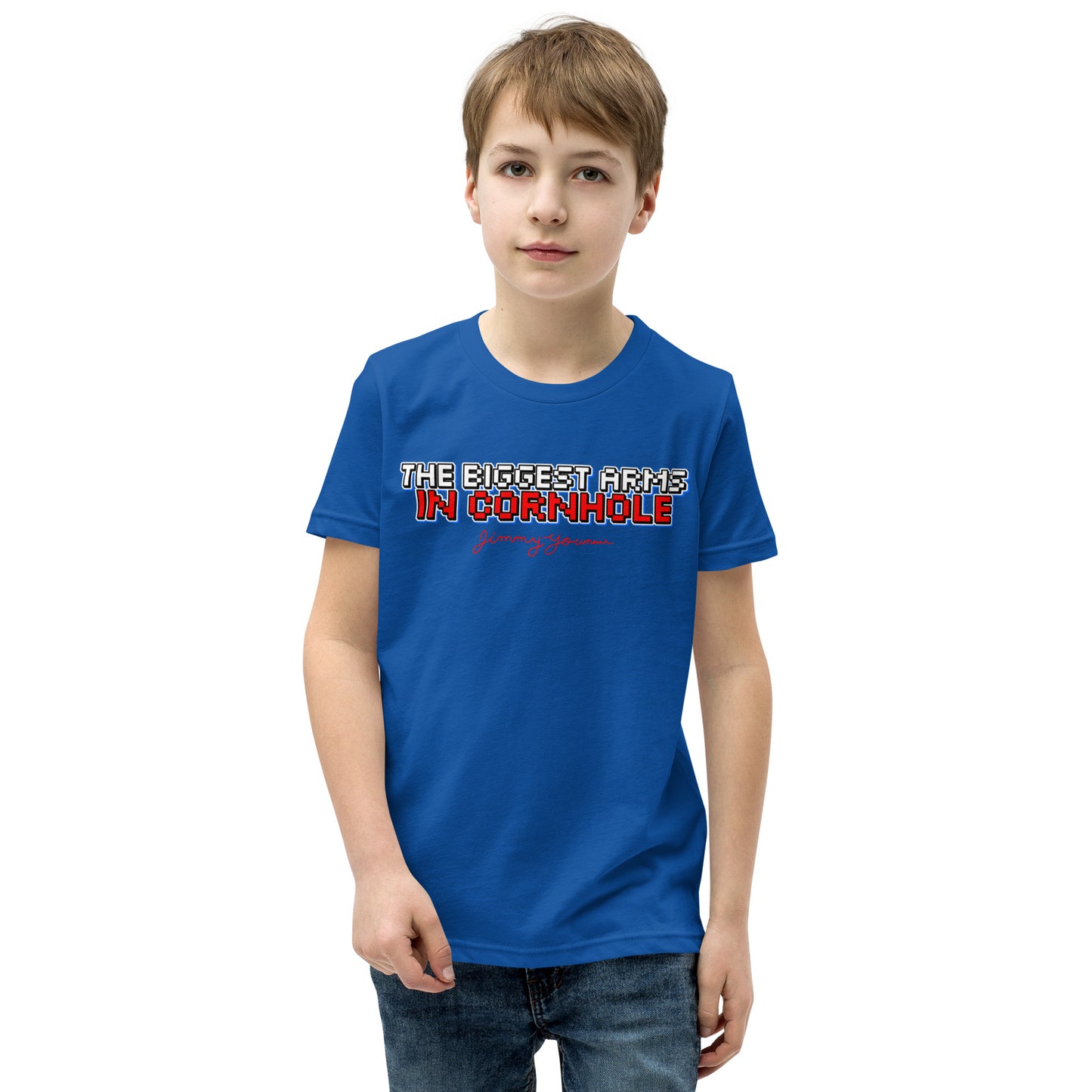 The Biggest Arms in Cornhole Youth Short Sleeve T-Shirt