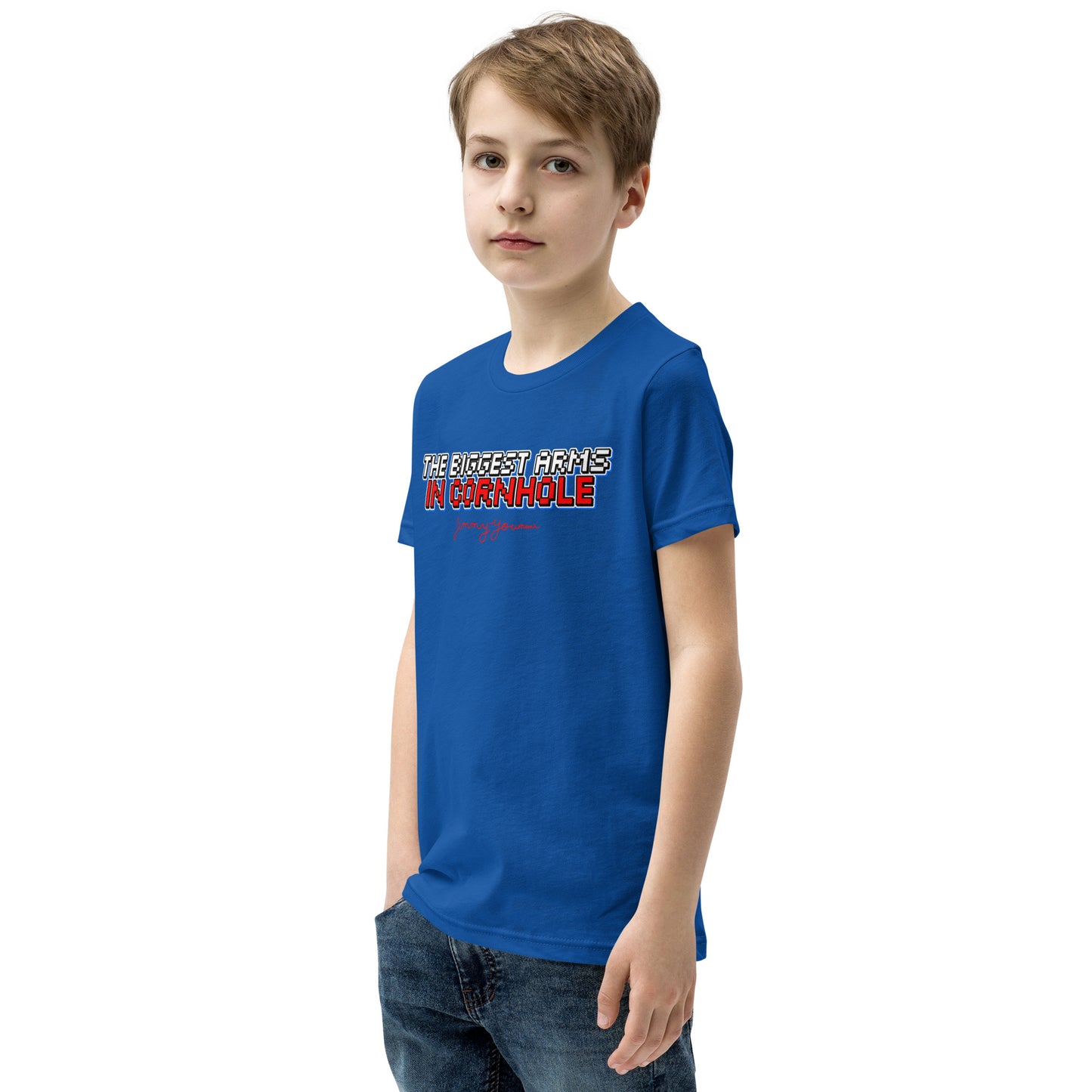 The Biggest Arms in Cornhole Youth Short Sleeve T-Shirt