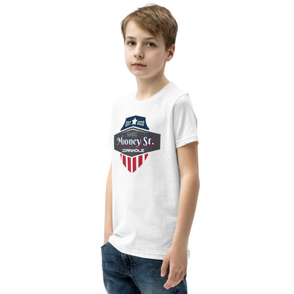 Mooney St. Cornhole Youth Short Sleeve T-Shirt