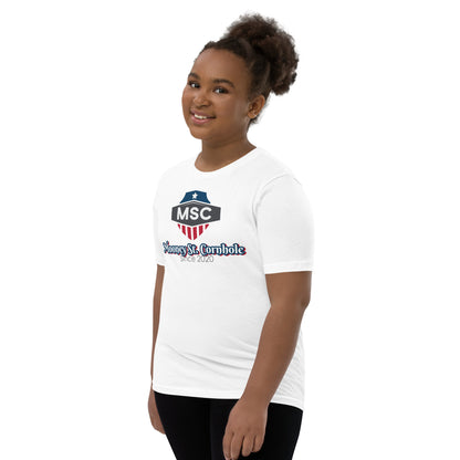 Mooney St. Cornhole Youth Short Sleeve T-Shirt